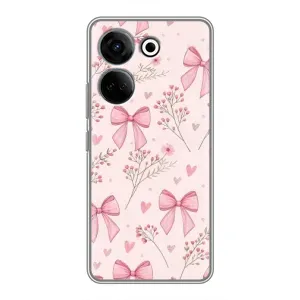 Чехол банты для Tecno Camon 20 Pro (Банты с цветами)