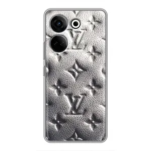 Текстурный Чехол Louis Vuitton для Техно Камон 20 про (Бежевый ЛВ)