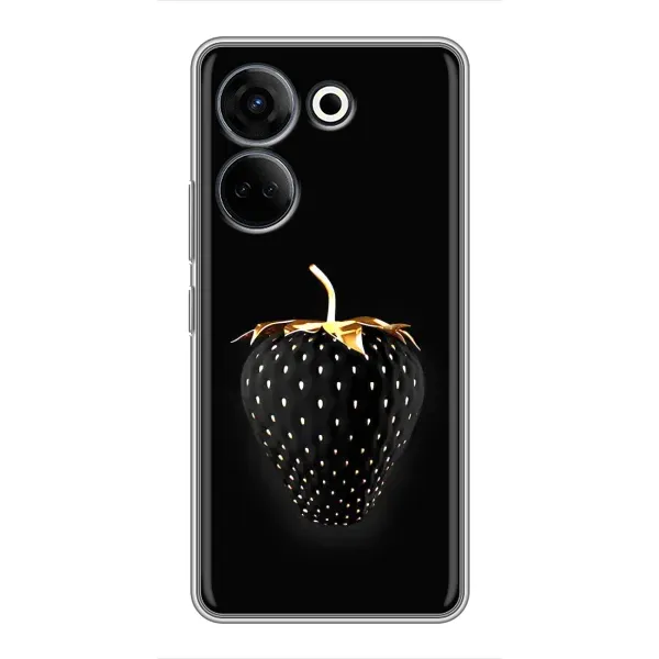Чехол с рисунком «Чёрная клубника» для TECNO Camon 20 Pro Чехол с рисунком «Чёрная клубника» для TECNO Camon 20 Pro