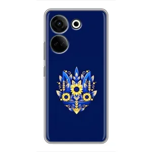 Чохол Укр Символіка для Tecno Camon 20 Pro (Квітучий Герб)