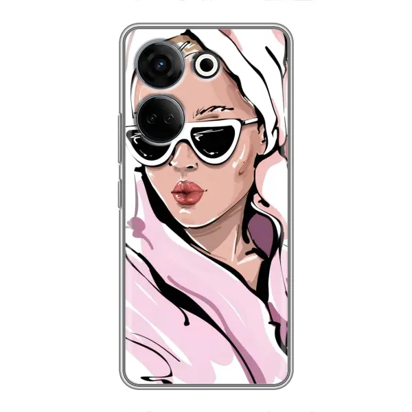 Чехол с рисунком «Девушка в халате» для TECNO Camon 20 Pro Чехол с рисунком «Девушка в халате» для TECNO Camon 20 Pro