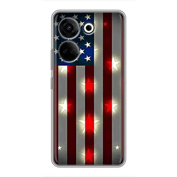 Чехол с рисунком «Флаг США 2» для TECNO Camon 20 Pro Чехол с рисунком «Флаг США 2» для TECNO Camon 20 Pro