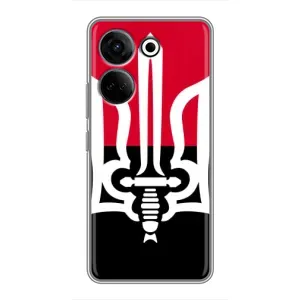 Чохли УПА (Червоно-Чорний) на Tecno Camon 20 Pro (Герб України)