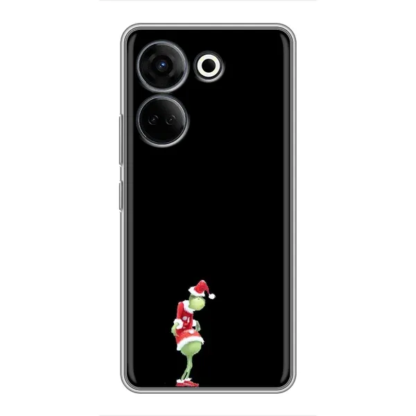 Чехол с рисунком «Гринч на чорном» для TECNO Camon 20 Pro Чехол с рисунком «Гринч на чорном» для TECNO Camon 20 Pro