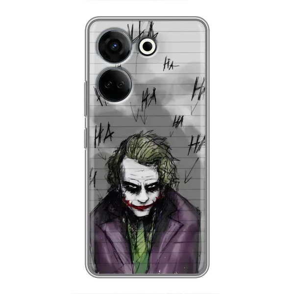 Чехол с рисунком «Joker клоун» для TECNO Camon 20 Pro Чехол с рисунком «Joker клоун» для TECNO Camon 20 Pro