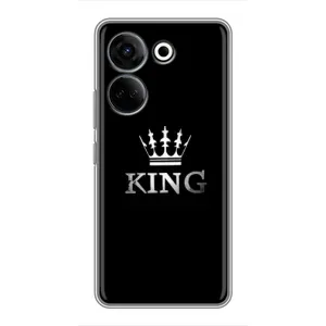 Чехол (Корона на чёрном фоне) для Техно Камон 20 про (KING)