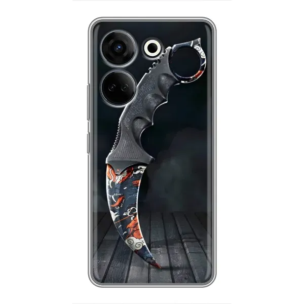 Чехол с рисунком «Кинжал КС ГО» для TECNO Camon 20 Pro Чехол с рисунком «Кинжал КС ГО» для TECNO Camon 20 Pro