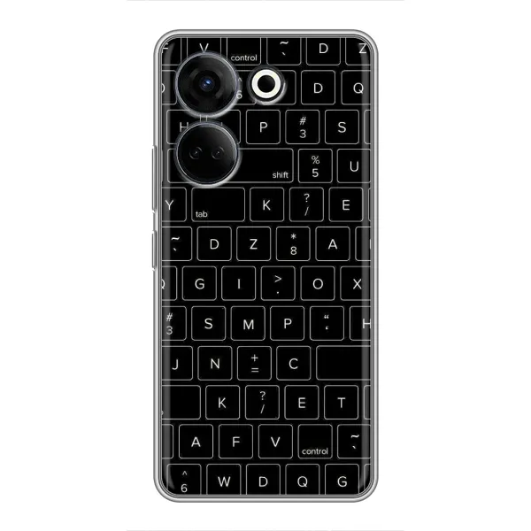 Чехол с рисунком «Клавиатура» для TECNO Camon 20 Pro Чехол с рисунком «Клавиатура» для TECNO Camon 20 Pro