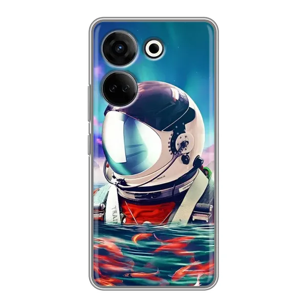 Чехол с рисунком «Космонавт в воде» для TECNO Camon 20 Pro Чехол с рисунком «Космонавт в воде» для TECNO Camon 20 Pro