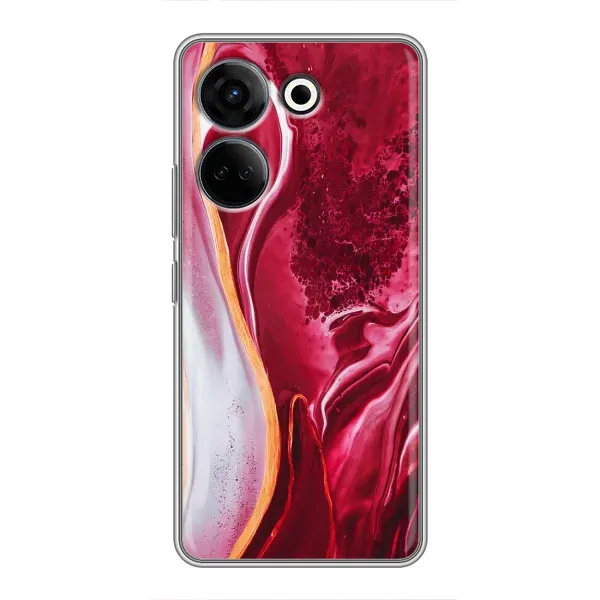 Чехол с рисунком «Красный мрамор» для TECNO Camon 20 Pro Чехол с рисунком «Красный мрамор» для TECNO Camon 20 Pro