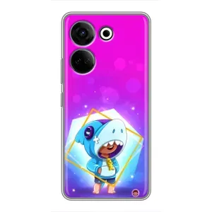 Чохол Бравл Старс для Tecno Camon 20 Pro (Леон у костюмі Акули)