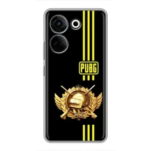 Чехол (TPU) с картинкой "Лого Пабг" на Техно Камон 20 про (Лого PUPG)