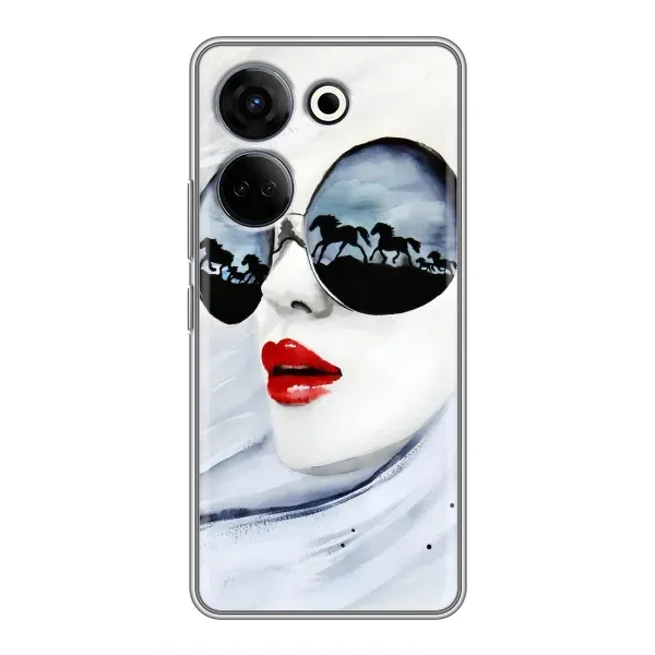 Чехол с рисунком «Любительница коней» для TECNO Camon 20 Pro Чехол с рисунком «Любительница коней» для TECNO Camon 20 Pro