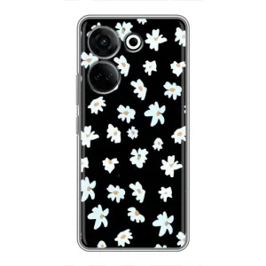 Чехол с ромашками на Tecno Camon 20 Pro (Маленькие ромашки)