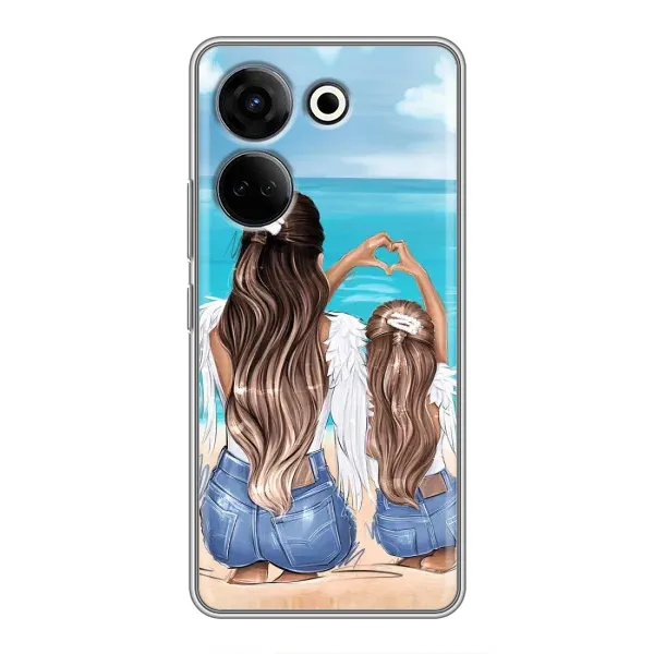 Чехол с рисунком «Мама и дочь» для TECNO Camon 20 Pro Чехол с рисунком «Мама и дочь» для TECNO Camon 20 Pro