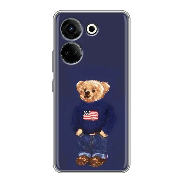 Чехол с рисунком «Мишка USA» для TECNO Camon 20 Pro Чехол с рисунком «Мишка USA» для TECNO Camon 20 Pro
