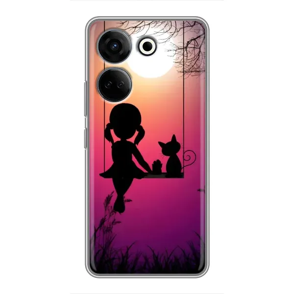 Чехол с рисунком «На качели» для TECNO Camon 20 Pro