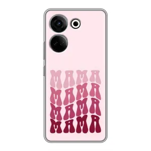 Чехлы на день мамы для Техно Камон 20 про (Надпись мама)