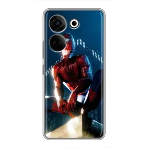 Чохол Супергерой Людина Павук на Tecno Camon 20 Pro (Павук на домі)