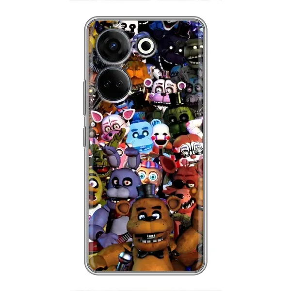 Чехол с рисунком «Персонажи Фредди» для TECNO Camon 20 Pro Чехол с рисунком «Персонажи Фредди» для TECNO Camon 20 Pro