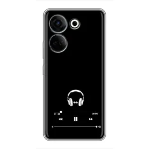Чехол с картинками на черном фоне для Tecno Camon 20 Pro (Плеер)