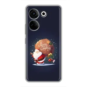 Чехол Санта Клаус для Tecno Camon 20 Pro (Подарки от Санты)