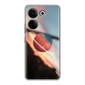Чехол (ТПУ) с планетами на Tecno Camon 20 Pro (Сатурн)