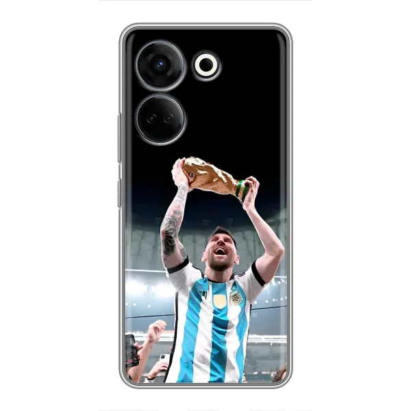 Чохол з малюнком «Щасливий Мессі» для TECNO Camon 20 Pro Чохол з малюнком «Щасливий Мессі» для TECNO Camon 20 Pro