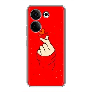 Чехлы (Знак сердечка) на Tecno Camon 20 Pro (Сердце на красном)