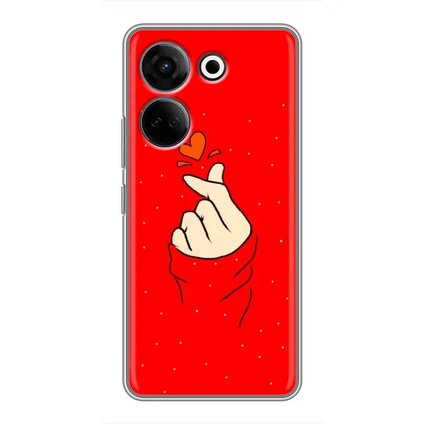 Чехол с рисунком «Сердце на красном» для TECNO Camon 20 Pro Чехол с рисунком «Сердце на красном» для TECNO Camon 20 Pro
