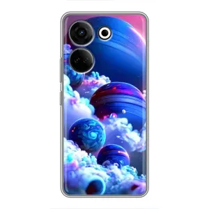 Чехол с рисунком «Синие планеты» для TECNO Camon 20 Pro