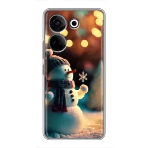 Чехлы на Новый Год Tecno Camon 20 Pro (Снеговик праздничный)