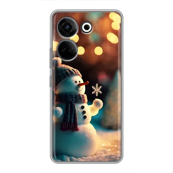 Чехол с рисунком «Снеговик праздничный» для TECNO Camon 20 Pro Чехол с рисунком «Снеговик праздничный» для TECNO Camon 20 Pro