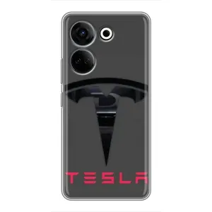 Чехол с рисунком «Logo TESLA» для TECNO Camon 20 Pro