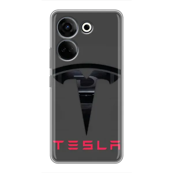 Чехол с рисунком «Logo TESLA» для TECNO Camon 20 Pro