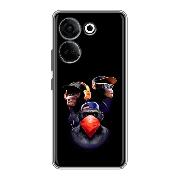 Чехол с рисунком «Три обезьяны» для TECNO Camon 20 Pro Чехол с рисунком «Три обезьяны» для TECNO Camon 20 Pro