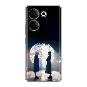 Чехлы с принтом Уэнсдей на Tecno Camon 20 Pro (Уэнсдей и Энди)