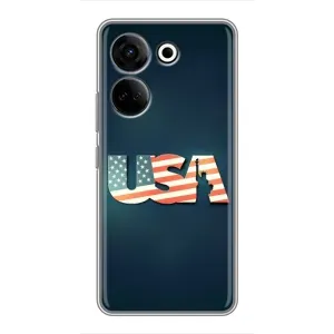 Чехол Флаг USA для Tecno Camon 20 Pro (USA)