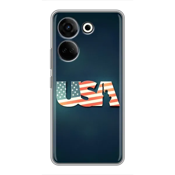 Чехол с рисунком «USA» для TECNO Camon 20 Pro Чехол с рисунком «USA» для TECNO Camon 20 Pro