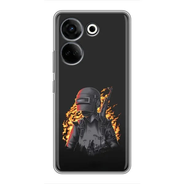 Чехол с рисунком «В огне» для TECNO Camon 20 Pro Чехол с рисунком «В огне» для TECNO Camon 20 Pro