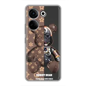 Силиконовый чехол для Tecno Camon 20 Pro (Медмедь Луи Виттон)