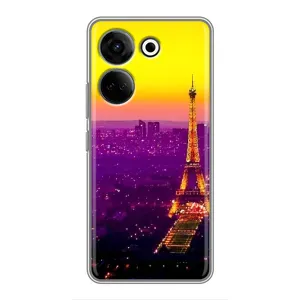 Чехол с Эйфелевой башней на Tecno Camon 20 Pro (Яркая башня)