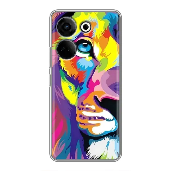 Чехол с рисунком «Яркий Лев» для TECNO Camon 20 Pro