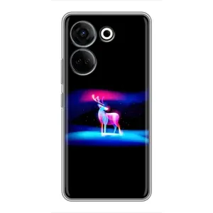 Силиконовый бампер с картинкой животных для Tecno Camon 20 Pro (Яркий олень)