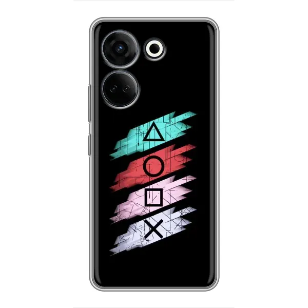Чехол с рисунком «Значки Sony» для TECNO Camon 20 Pro Чехол с рисунком «Значки Sony» для TECNO Camon 20 Pro