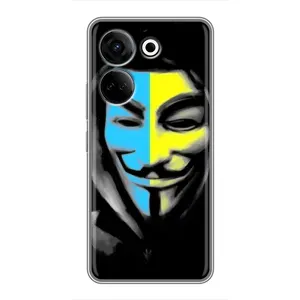 Чехол с Украинской символикой на Техно Камон 20 (Анонимус патриот)