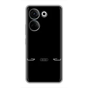 Силиконовый бампер с картинкой машины на Tecno Camon 20 (Силует Audi)