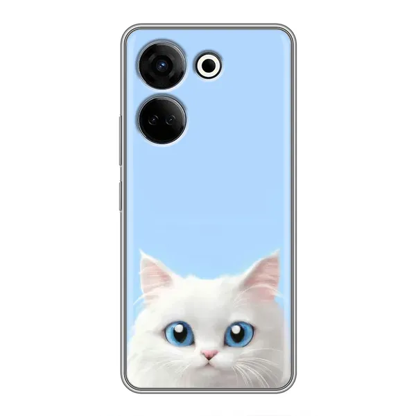 Чехол с рисунком «Белый кот» для TECNO Camon 20 Чехол с рисунком «Белый кот» для TECNO Camon 20