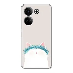 Чехол на тематику: Коты для TECNO Camon 20 (Белый котик)