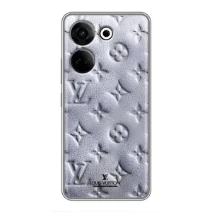 Текстурный Чехол Louis Vuitton для Техно Камон 20 (Белый ЛВ)